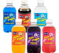 Random Mixed Zodiacc SUGAR FREE Bubblegum, Cola, Lemonade, Orangeade, Dandelion & Burdock & Raspberryade Mini Pops 330ml (18 Mixed)