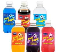 Random Mixed Zodiacc SUGAR FREE Bubblegum, Colla, Lemonade, Orangeade, Dandelion & Burdock & Raspberryade Mini Pops 330ml (24 Mixed)