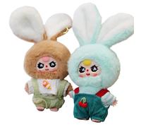 Random One Baby Three Little Elf Series Animal Elements Plush Keychain, Cute Soft Stuffed Pendant, Keychain Trendy Doll Box Birthday Gifts
