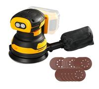 Random Orbit Sander, Cordless Circular Sander Compatible with 20V DEWALT Batteries Brushless 11000 RPM Sanding Machine with Dust Bag Dust Hood and 20PCS Sandpaper for Sanding Polishing