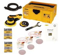 Random Orbital Sander Electric Mirka Deros 5650CV Set +150 Abranet Discs & Case