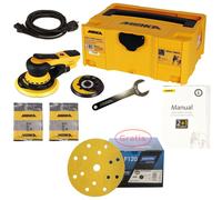 Random Orbital Sander Electric Mirka Deros 5650CV Set +50 Schleifsch.& Case Free