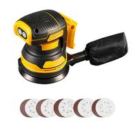 Random Orbital Sander for Dewalt 18/20V, Brushless Electric Orbit Sander with 20pcs 125mm Sandpaper, 3 Speeds 11000RPM, Dust Extraction for Wood Sanding Polishing