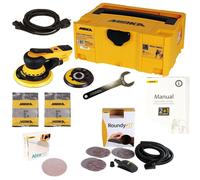 Random Orbital Sander Mirka Deros 5650CV Set +50 Abranet Sch Case & Roundy-Kit