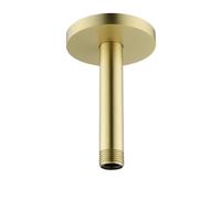 RANDOM Shower Arm with Flange,Gold 4 Inches Ceiling Mount Shower Head Extension Arm Straight Arm Ceiling-Mounted For Fixed Shower Head,Brushed Gold.RD91038-4BG