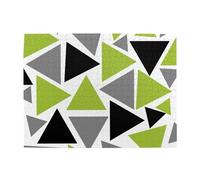 Random Triangles Lime Green Gray Black On White Adults 500 Pieces Puzzles-Jigsaw Wooden Puzzle for Adults Elderly