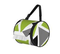 Random Triangles Lime Green Gray Black On White, Cylinder Tissue Holder, Tissue Box Cover Hanging Tissue Box Holder Car Tissue Dispenser