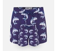 Randy Cow Matching Father & Son Sharks Swim Shorts - S / 7-8 Yrs