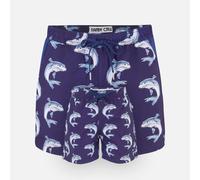 Randy Cow Matching Father & Son Sharks Swim Shorts with Waterproof Pocket - S / 1-2 Yrs