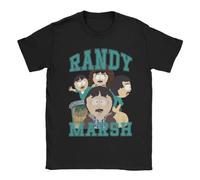 Randy Marsh Southparks Men's T Shirts Awesome Tees Short Sleeve Crewneck T ShirtBlackXL