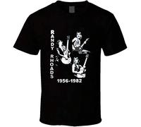 Randy Rhoads Rock Roll Music T Shirt Graphic Printed Top Tee for Men Black