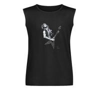 Randy Rhoads Tribute Rock & Roll Guitar Vest Tank T-Shirt Cotton Men Black Sleeveless Tee 3XL