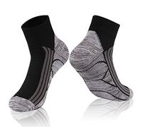 RANDY SUN 100% Waterproof Socks, Running Breathable Unisex Hiking Cycling Climbing Fishing Fitness Socks(1 Pair Ankle Black L)