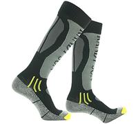 RANDY SUN Waterproof Skiing Socks, [SGS Certified] Unisex Knee High Breathable Hiking Trekking Sock 1 Pair,Grey&Black L