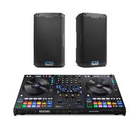 Rane FOUR DJ Controller and ALTO TS408 Powered PA Speakers Pair for Live Music, DJ sets, Events, Music production