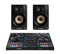 Rane FOUR DJ Controller and M-AUDIO Forty Eighty Pair Studio Monitors for Studio Recording, Music Production, Podcasting, Streaming