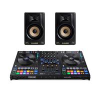Rane FOUR DJ Controller and M-AUDIO Forty Sixty Pair Studio Monitors for Studio Recording, Music Production, Podcasting, Streaming