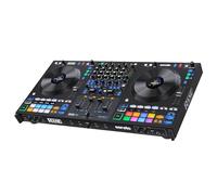 RANE FOUR Stems DJ Controller with 4 Decks, 8.5-inch Jog Wheels with Displays, DJ Mixer with Internal FX, Serato DJ Pro and Pitch ‘n Time DJ Included