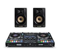 Rane PERFORMER DJ Controller and M-AUDIO Forty Sixty Pair Studio Monitors for Studio Recording, Music Production, Podcasting, Streaming