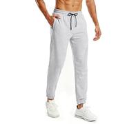 Rane Sports Men's Casual Jogging Trousers with Pockets, French Terry Cotton Thickened Training Trousers Grey L