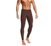 Rane Sports Men's Ice Silk Compression Pants Cool Touch Workout Leggings Quick Dry Athletic Tights Gym Running Training Fitness Coffee 2XL
