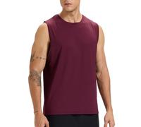 Rane Sports Men's Sleeveless Shirt Workout Training Tank Top Gym Quick-Drying Running Athletic Muscle Shirt Wine Red L