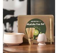 Ranedo Matcha Whisk Set, Japanese Matcha Tea Set with Whisk and Bowl, Bamboo Scoop & Ceramic Holder, Homemade Traditional Matcha Making Kit for Tea Lovers, Meditation & Gifting, Pink