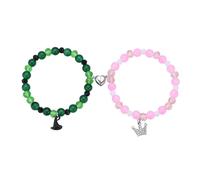 RANERVZ Matching Friendship Bracelets for Best Friend Heart Energy Stone Beads Relationship Bracelets for Fans Couple Friendship Gifts for Girlfriend Boyfriend Cosplay Costume Accessories, One Size