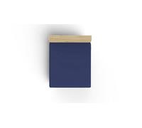 Ranforce Single XL Fitted Sheet, Sax Blue, 100% Cotton, 100 x 200 + 40 cm, 155 Thread Count, 117 g/m², Machine Washable at 30°C, Soft and Durable