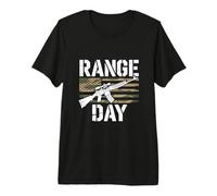 Range Day Tactical Rifle American Flag Shooter Premium T-Shirt