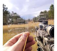 Range Finder Card, Compact and Flexible Ranging Tool, Portable Slide Rule,Hunting Rangefinder, Measurement Slide Rule Tool for Outdoor Hunting and Tactical Use (HUNT)