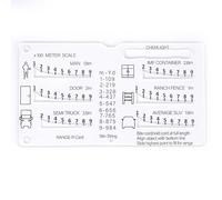 Range Finder Card - Flexible Measurement Slide Rule, Hunt-R card, Range-R card, Rangefinder Scale, Distance Measurement Rule Tool, Suitable for Hunting Outdoor Activities (C)