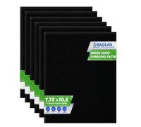 Range Hood Charcoal Filter 7.75” x 10.5” - Fits Broan and Nutone BP58 For 43000 Series Range Hoods - Broan Range Hood Filter Replacement - Carbon Stove Vent Fan Filters Removes Kitchen Odors (6-Pack)