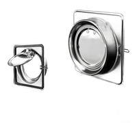 Range Hood Check Valve Stainless Steel, With Sponge Seal, Designed For Kitchen And Bathroom Ventilation, Heat Resistant And Equipped With Safety Fuse Closure(160MM)