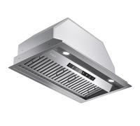 VIKIO HOME Range Hood Insert 30 Inch,Built-in Kitchen Hood with 980 CFM, Ducted/Ductless Convertible Duct,Stainless Steel Kitchen Vent Hood/Gesture/Touch Control, 2 Pcs Baffle Filters with Handlebar