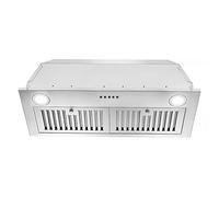 Range Hood Insert 30 inch,Stainless Steel Kitchen Vent Hood 600CFM,Built-in Kitchen Stove Hood w/Front Button Controls and Front LED Lights,Baffle Filters,Ducted/ductless Convertible Duct