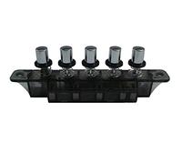 Range Hood Pushbutton - MQ165 Piano Type 5-Key Board | 4A 250V AC for Kitchen Appliances, Compatible with Range Hoods, Hair Straighteners, and Home Devices | Silver PC Copper Des