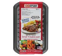 Range Kleen BP106X Air Fry, Bake and Broil Pan 8.5 x 12.75 Black