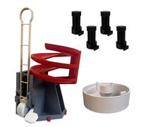 Range Reload Golf Ball Launcher Pro, Golf Ball Dispenser with Foot Pedal, Automatic Tee up Machine for Indoor Outdoor Golfs Practice, Large Capacity 25 Golfs Balls for Golflover(Red+Full Package)