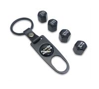 Range Rover 4pcs Black Car Tyre Air Dust Valve Stem Cap With Keyring
