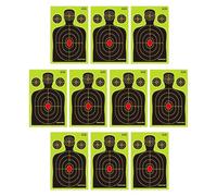 Range Targets - 10 Pieces 18x12 Inch Reactive Sheets, Adhesive Practice Papers, Outdoor Aim Training Boards, Backyard Daily Drill Targets For Kids Adults Team Recreation Use Set