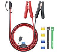 Range Tour 14AWG 12V-24V SAE Adapter to Alligator Clip Disconnect Cable with Fuse, 2Pin Quick Disconnect Battery Clamp Cable for Battery Charger/Maintainer