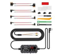 Range Tour Dash Cam Hardwire Kit, LED & Adjustable Low Voltage Protection | 12-30V to 5V 3A (Fits 1A-2A), 4m/13ft, 24H Parking Mode, 8 Fuse Adapters