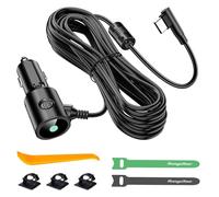 Range Tour Dashcam Car Charger USB-C L-Cable 3.5m 12V-24V to 5V 2.5A | OUTPUT POWER: 5V 2.5A (12.5W), 22AWG, also compatible with 1-2A dash cams