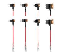 Range Tour Fuse Tap Power Cable Set,12-24V Car Fuse Holder (with wire) 2 pieces + 6 Fuses (2A 4pc and 7.5A 2pc) with 4 Types of 8 Adapters, Covering Most Models
