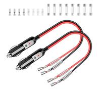 Range Tour Replacement Cigarette Lighter 2 Pack, Plug Adapter 12V-24V 15A Fuse Extension Cable Heavy Duty Battery Charger Kit Auto Cable Power Supply Accessories