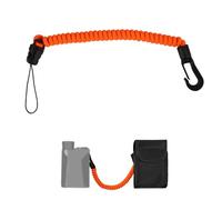 Rangefinder Tether, 5.91-29.53in/15-75cm High-Density Polyester Retractable Rangefinder Lanyard Suitable for Hunting Fishing Mountaineering Camping Range Finder (Orange)
