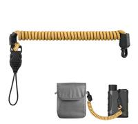 Rangefinder Tether, Detachable Range Finder Lanyard for Hunting, Retractable Nylon Elastic Rope Khaki Short