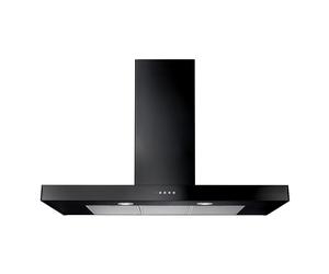 Rangemaster 100cm Slimline Chimney Cooker Hood - Black