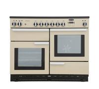 Rangemaster Professional Plus PROP110ECCR/C 110cm wide Electric Range Cooker with Ceramic Hob - Cream / Chrome - A/A Rated, Cream